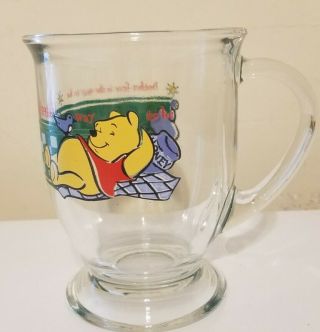 Vtg Anchor Hocking Disney Winnie The Pooh Mug Bother Is The Way To Be