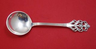 Viking Rose By Th.  Marthinsen Sterling Silver Bouillon Soup Spoon 5 "