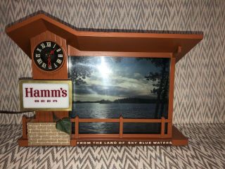 Replacement Fence Only Hamms Beer Sign Clock Dusk To Dawn Sunrise Sunset