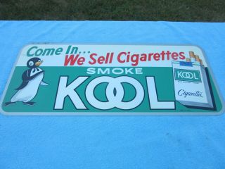Vintage Kool Cigarettes Store Advertising Metal Tin Sign