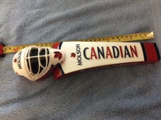 Vintage Molson Canadian Beer Nhl Goalie Beer Tap Handle