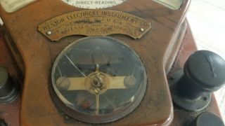 Pre - 1901 Weston ' s Early Vintage Weston Direct - Reading Volt Meter Model 1 Early 3