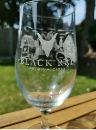 Set Of 2 X Black Rat Cider Pint Glasses 20oz Rare 100