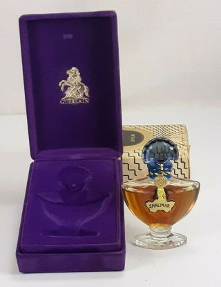 Vintage Guerlain Shalimar Extrait Perfume Baccarat No.  10090 1/3 Fluid Oz