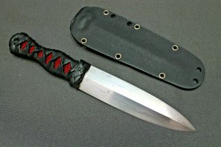 Steve Corkum Custom Japanese Style Dagger Hamon Cord Handmade Knife Rare Vtg
