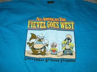 Vintage An American Tail Fievel Goes West Universal Studios Florida T - Shirt
