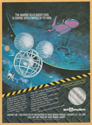 Contact 96 - The First Sci - Fi Convention At Walt Disney World - 1995 Print Ad