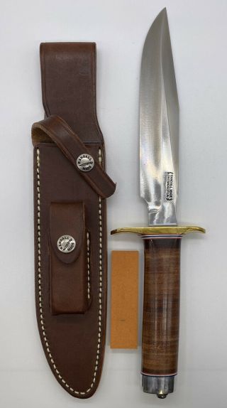 Randall Made Knives Model 1 7 " Fighting Knife W/wood Handle With Sheath/stone