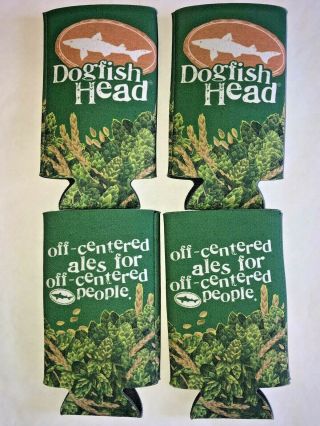 Dogfish Head Beer Green Tall Boy Can Koozie Off Centered Ales Set Of 4