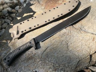 Miller Bros Blades M - 3 Custom Hammer Finish W/fde Sheath