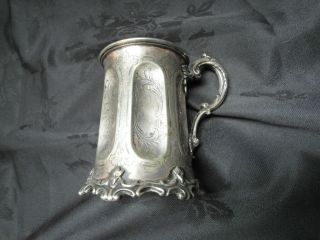 Antique Victorian Silver Plated Christening Mug,