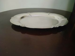 Vintage Wm Rogers Silver Plated Oval Tray Platter No.  614 - Art Deco