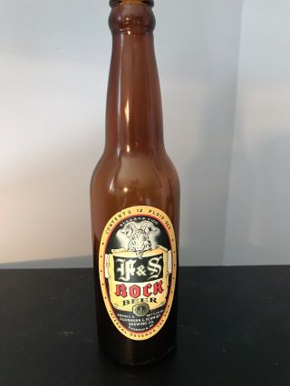 F&s Bock Beer Bottle Fuhrmann & Schmidt Shamokin Pa 1940s