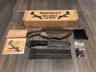 Winkler Knives Ii Belt Knife Maple Caswell Serrated