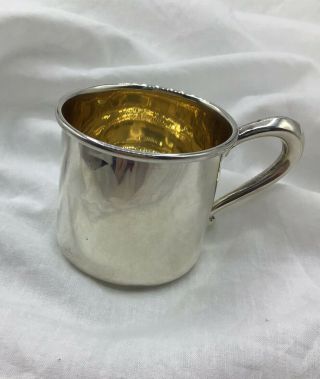 Vintage - Smyth Baby Cup - Sterling Silver With Gold Wash Interior - 2 1/4”