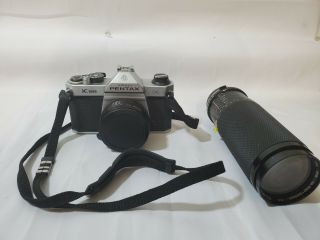 Vintage Pentax K1000 Se Camera W/ Additional Soligor No.  682152560 Zoom,  Macro 95