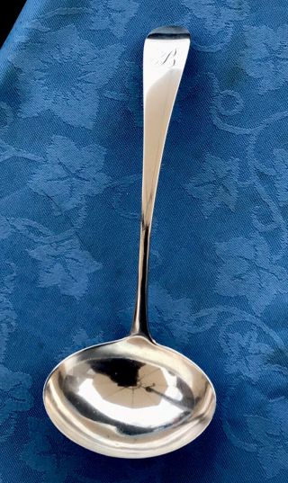 George Iii Hallmarked Solid Silver Sauce Ladle.  London 1798 By William Smith Ii