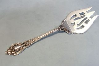 Eloquence Sterling Silver Fancy Serve Fork - So Ornate 1953 Lunt Finest