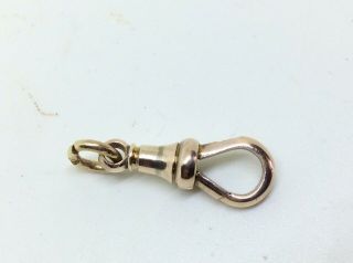 Antique Victorian 9ct Gold Dog Clip Clasp For Albert Muff Chains Neck