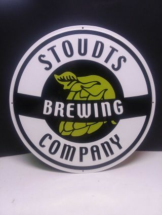 Stoudts Brewing Company Metal Tin Tacker Beer Sign Craft Brewery (mancave)