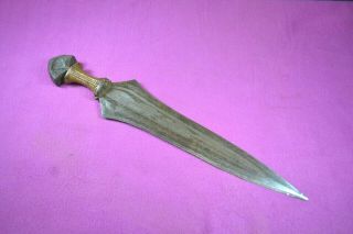 Vintage African Congolese Sword Dagger Knife Copper Wrap Handle