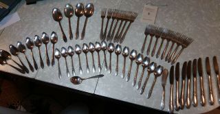 Silverplate Flatware Oneida Community Lady Hamilton Serving Spoons And Much More