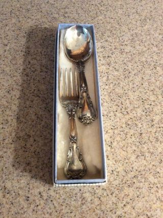 Vintage Sterling Silver Baby Fork And Spoon