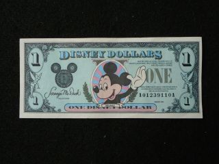 Disney Dollar $1 Mickey Castle 1990 