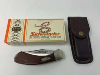 1981 Case Xx Sidewinder 9 Dot Folding Knife With Sheath & Box A5938