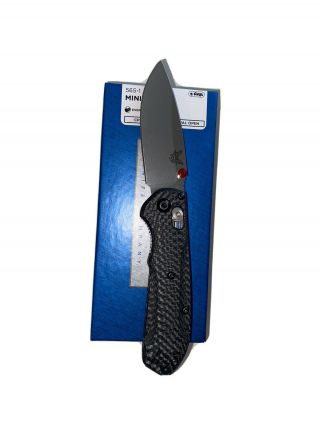 Benchmade 565 - 1 Carbon Fiber Mini Freek Cpm - S90v,  Red Hardware,  Axis Lock,  Knife