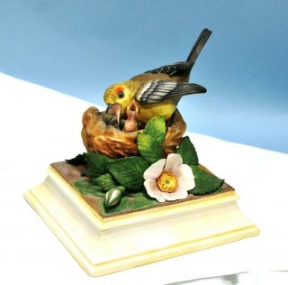 Vintage Boehm Porcelain Prothonotary Warbler Bird Figurine