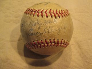 Vintage 1958 York Yankees Team Facsimile Signed Baseball Mickey Mantle More