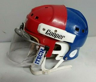 Vintage Cooper Sk 2000 L Red And Blue Hockey Helmet Hurling
