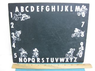 Vintage Walt Disney Chalkboard With Disney Characters