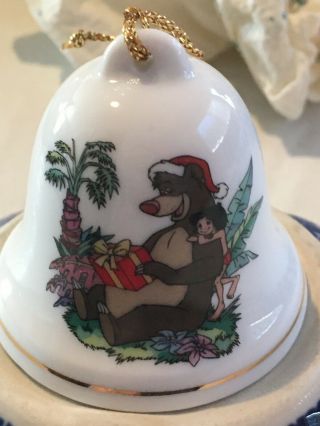 Vintage Jungle Book Disney Porcelain Bell Ornament