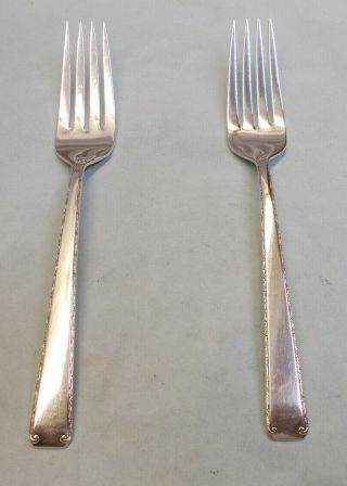 2 Old Lace Sterling Silver Salad/dessert Forks - Elegant 1939 Towle Finest