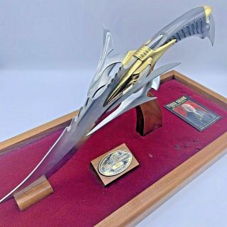 Rare Gil Hibben 2002 Gold Limited Edition Tiger Shark Knife 1566/2000 With Case
