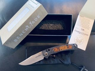 Benchmade Gold Class 15085 - 201 Limited Mini Crooked River Damasteel Blade 408