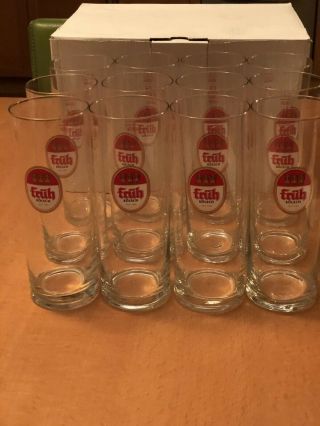 Fruh Kolsch Beer Glasses.  0.  4 Liter.  Box Of 12.  From Germany.