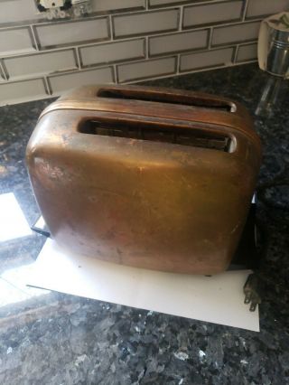 Vintage Toastmaster 2 - Slice Toaster.  Copper.  Model 1b24