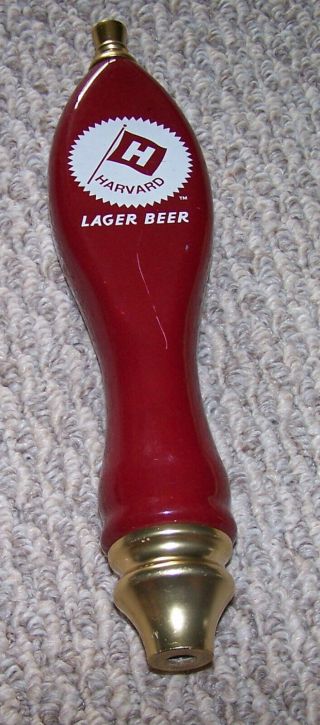 Vintage Harvard Lager Beer 2 Sided Tap Handle 11.  5 Inches Tall 3