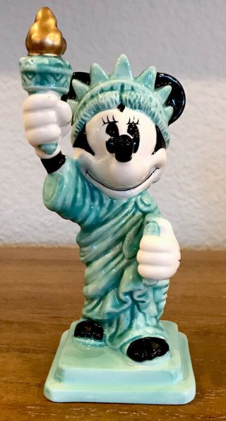 Disney’s Minnie Mouse As The Statue Of Liberty Ceramic Figurine