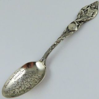 Antique Bright Angel Trail Grand Canyon Arizona R.  Wallace Sterling Silver Spoon
