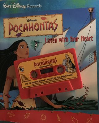 Vintage Disney Pocahontas Read - Along Book And Tape Cassette
