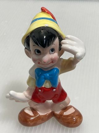 Vintage Walt Disney Japan Pinocchio Ceramic Porcelain Figure (chip)