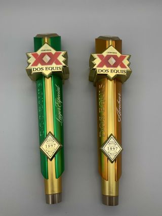 Dos Equis Ambar And Green Beer Taps Lager Especial