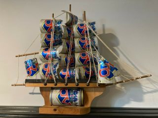 Old Vintage Ov Old Vienna Beer Can Sailboat - Breweriana - 21 " Length