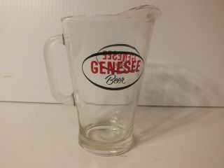 Vintage " Genesee " Beer " Pitcher " Glass Bar