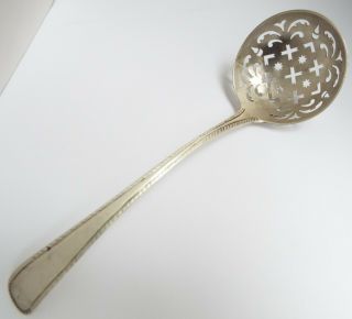 Large English Antique 18th Century Georgian 1771 Solid Silver Sugar Sifter Spoon