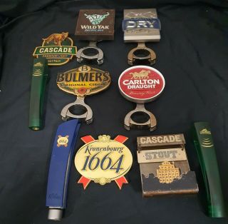 Beer Badges,  Full Metal Mounted Badges And Handles,  Man Cave/home Barware Display